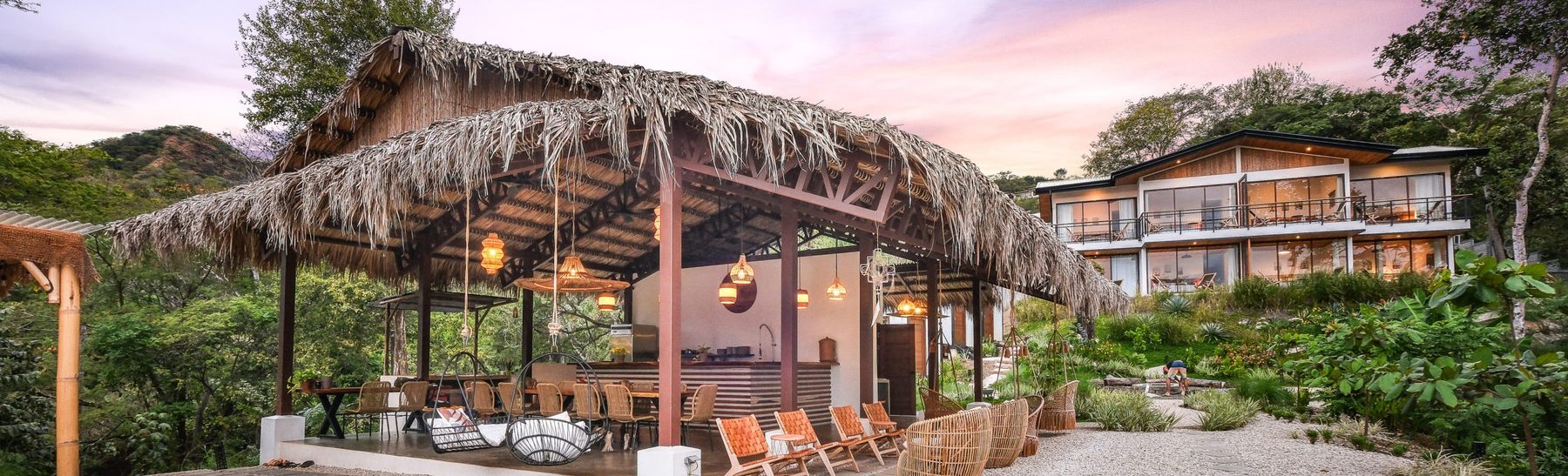Ananda Lodge pool at dusk
