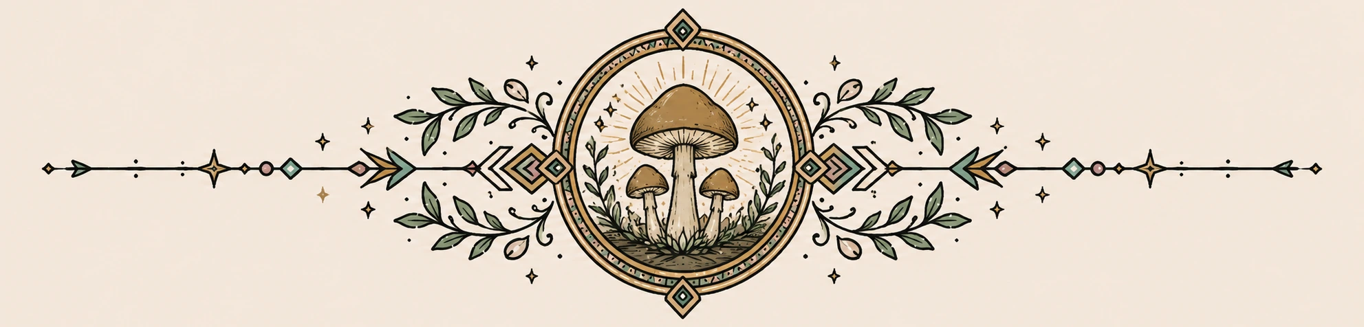 Mushroom divider ornament